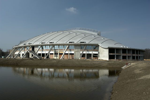 Velodrome hall with additional facilities, located in Pruszkow near Warsaw, Poland 